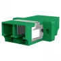 EFB Elektronik 53343.32 acoplador de fibra óptica LC/APC Dúplex, OS2 monomodo, verde, con obturador