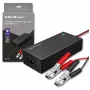 Qoltec 52665 Cargador de batería automático para baterías AGM GEL STD, 24V 2A 48W, indicador LED, cable 1,8m