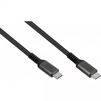 GoodConnections USB-C 2.0 (ST-ST) 0,5m Cable trenzado 240W Antracita