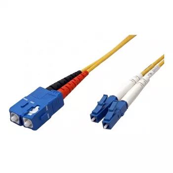 EFB Elektronik Latiguillo dúplex LC-SC OS2 Monomodo 9/125µm 5m LSZH Amarillo 2,0mm