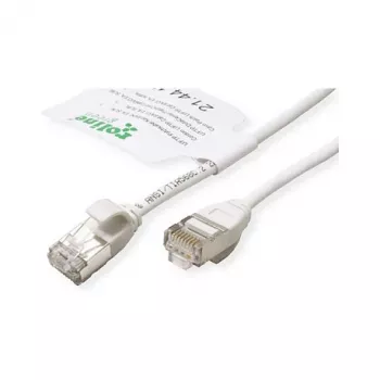 ROLINE GREEN Cable de conexión U/FTP Cat.6A (Class EA), LSOH, Slim, Blanco, 1,5 m