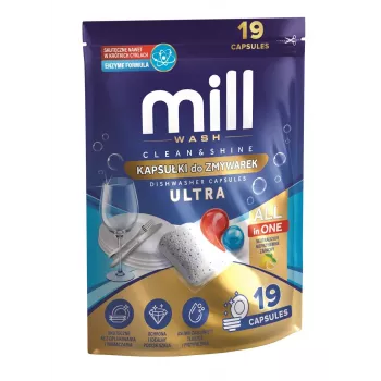 MADONIS MILL CLEAN&SHINE Tabs para lavavajillas Ultra, 19 uds., 3K.D