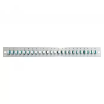 EFB Elektronik Panel frontal equipado con 24 x acopladores LC Dúplex OM3, Negro