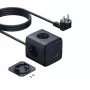 Baseus EnerFill FA11 67W regleta cubo, 3x enchufes EU, 1x USB-C, 1x USB-A, 1,5 m, negro