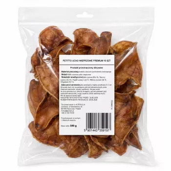 PETITTO Oreja de cerdo Snack para perros 10 uds. 40g