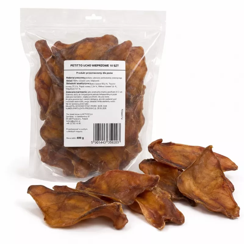 PETITTO Oreja de cerdo Masticable para perros 10 uds.