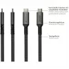 GoodConnections Cable de conexión USB-C 2.0 (ST-ST) 3m Funda textil 240W Antracita