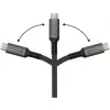 GoodConnections Cable de conexión USB-C 2.0 (ST-ST) 3m Funda textil 240W Antracita