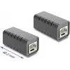 Delock Acoplador RJ45 hembra a hembra Cat.6A apantallado Negro