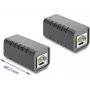 Delock Acoplador RJ45 hembra a hembra Cat.6A apantallado Negro