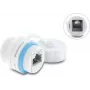 Delock Acoplador RJ45 Cat.6A hembra a hembra con rosca M23.5 x 1,5 mm y tapa protectora IP68 a prueba de polvo y agua Blanco (87156)
