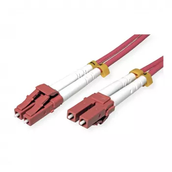 ROLINE Cable de fibra óptica OM4 50/125µm LC/LC reforzado con acero LSOH Violeta 7 m