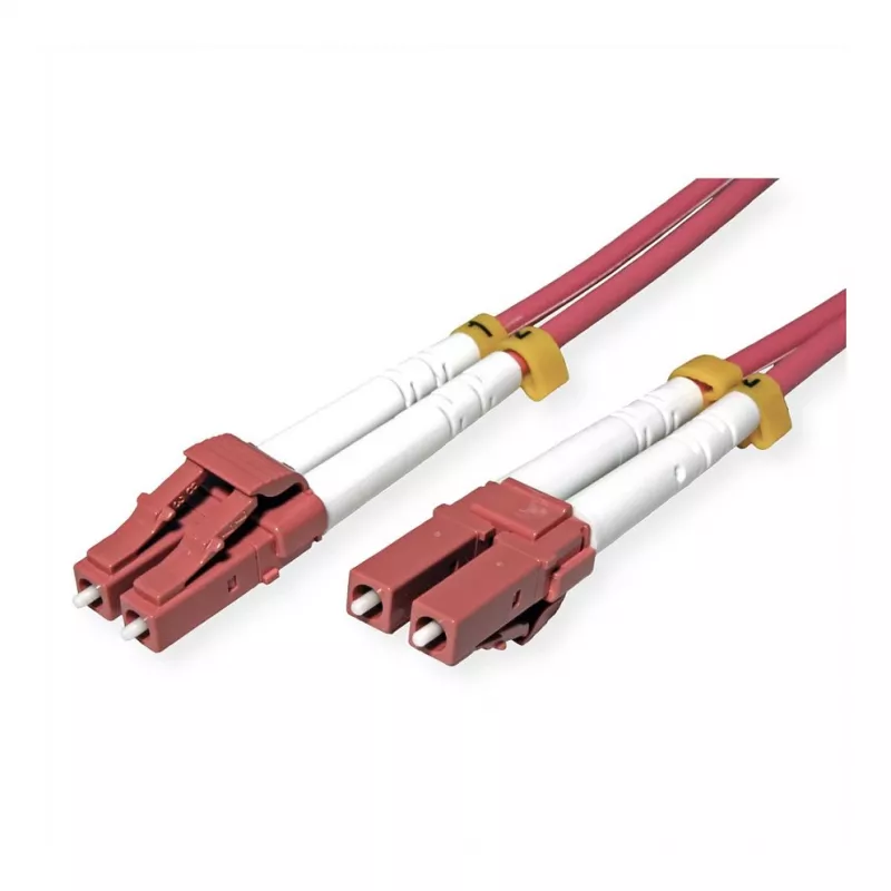 ROLINE Cable de fibra óptica OM4 50/125µm LC/LC reforzado con acero LSOH Violeta 7 m