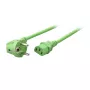 EFB Elektronik Cable de alimentación Schuko 90° - C13 180°, verde, 1,8 m, 3 x 0,75 mm²