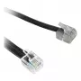 Synergy21 Cable adaptador de teléfono plano TAE-F a RJ11/RJ12, 0,2 m, blanco, a granel