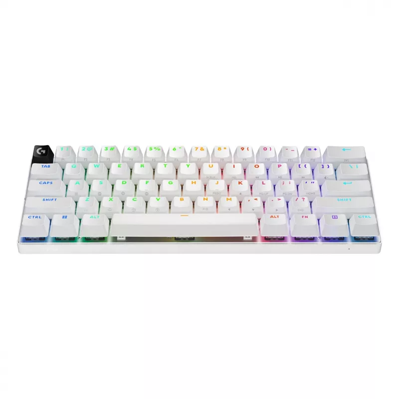 Logitech G PRO X 60 LIGHTSPEED Teclado gaming inalámbrico 60% compacto - táctil - blanco - QWERTY International English
