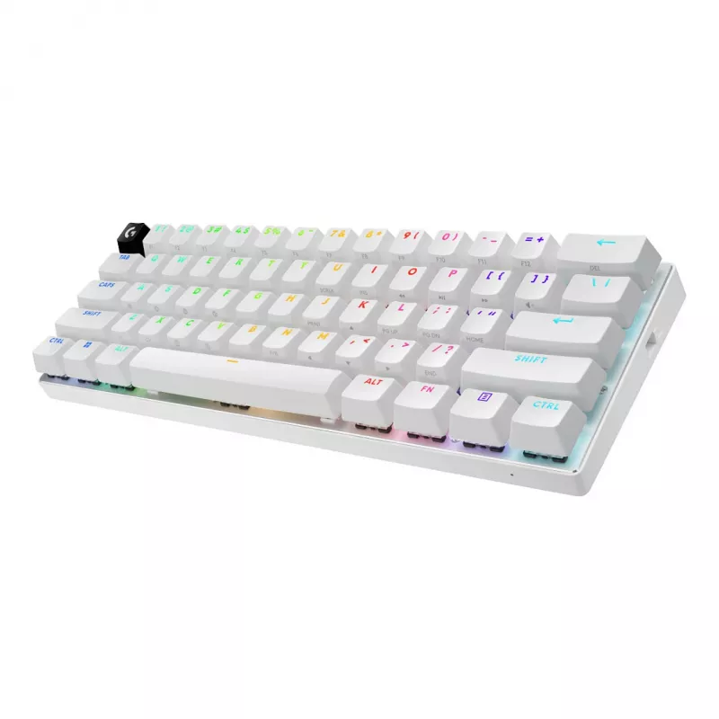 Logitech G PRO X 60 LIGHTSPEED Teclado gaming inalámbrico 60% compacto - táctil - blanco - QWERTY International English