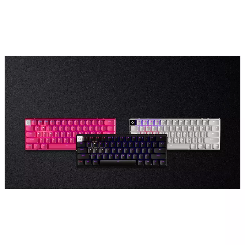 Logitech G PRO X 60 LIGHTSPEED Teclado gaming inalámbrico 60% compacto - táctil - blanco - QWERTY International English