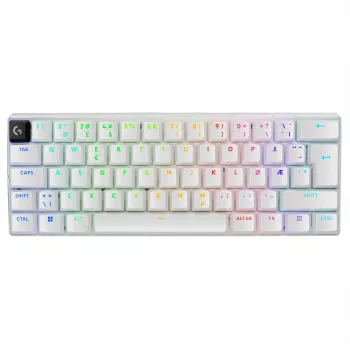 Logitech G PRO X 60 LIGHTSPEED Teclado gaming inalámbrico 60% compacto - táctil - blanco - QWERTY International English