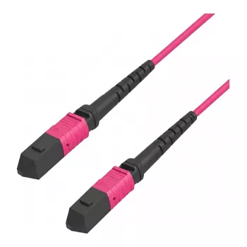 EFB-Elektronik Cable de parcheo multimodo MTP hembra a MTP hembra 12 fibras OM4, LSZH, erikavioleta, tipo B, 3m