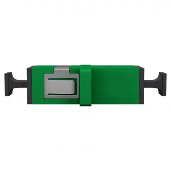 EFB Elektronik Acoplador de fibra óptica SC/APC Simplex Monomodo con tapa antipolvo, verde, casquillo cerámico de circonio