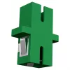EFB Elektronik Acoplador de fibra óptica SC/APC Simplex Monomodo con tapa antipolvo, verde, casquillo cerámico de circonio