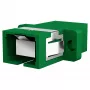 EFB Elektronik Acoplador de fibra óptica SC/APC Simplex Monomodo con tapa antipolvo, verde, casquillo cerámico de circonio