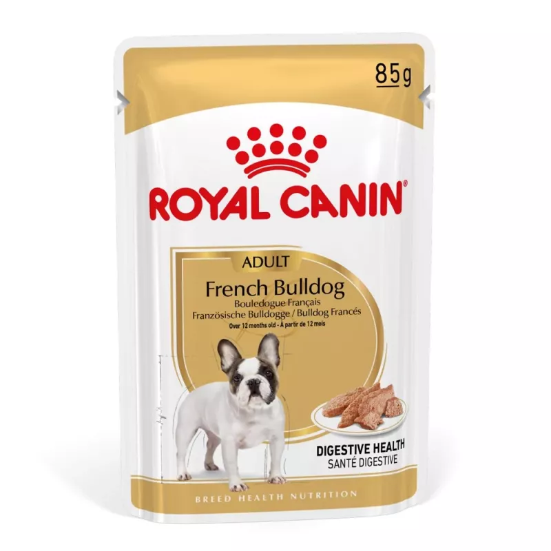 ROYAL CANIN French Bulldog Adult Digestive Health Loaf Caja - Comida húmeda para perros - 12x85g
