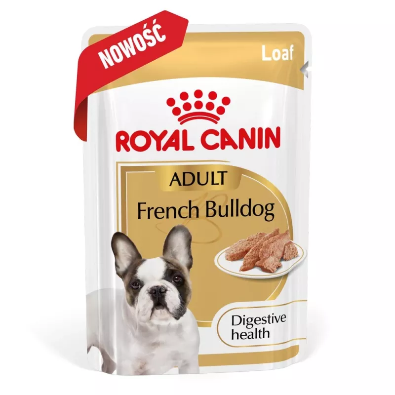 ROYAL CANIN French Bulldog Adult Digestive Health Loaf Caja - Comida húmeda para perros - 12x85g