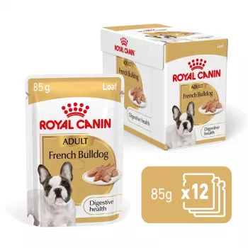 ROYAL CANIN French Bulldog Adult Digestive Health Loaf Caja - Comida húmeda para perros - 12x85g