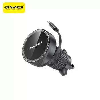 AWEI MagSafe X73 Soporte para coche con montaje en rejilla de ventilación negro