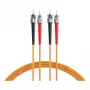 EFB Elektronik ECOFIBER Cable de conexión de fibra óptica Duplex ST-ST OM1, 3m, LSZH, naranja, 3,0mm