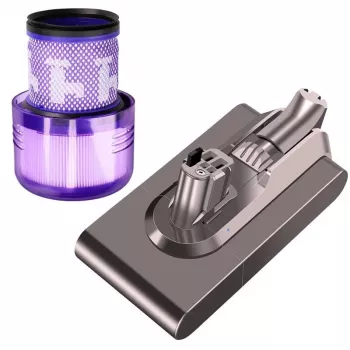 Extralink Batería de repuesto y filtro para Dyson V11 V15 SV46 SV47, 25,2 V 4000 mAh tipo Click-in