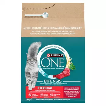 Purina ONE Pienso para gatos con ternera y trigo 2,8 kg