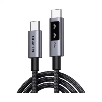 UGREEN Uno L509 cable de carga rápida USB-C a USB-C PD 100W LED 2m negro