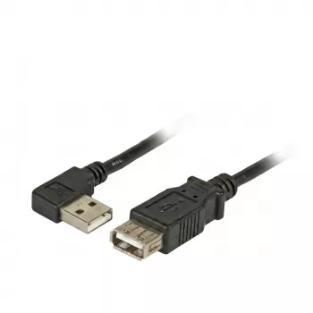 EFB-ELEKTRONIK cable alargador USB 2.0 A (acodado) - conector macho A a conector hembra A, 3,0 m, negro, Classic