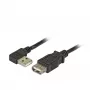 EFB-ELEKTRONIK cable alargador USB 2.0 A (acodado) - conector macho A a conector hembra A, 3,0 m, negro, Classic