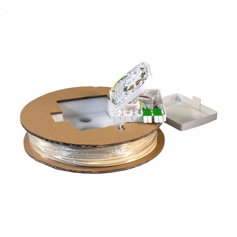 EFB Electronics FTTX Compact Box premontada 2xLC/APC Duplex G.657.A2 50m