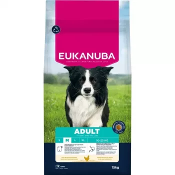 EUKANUBA pienso seco para perros adultos de razas medianas, pollo, 15 kg