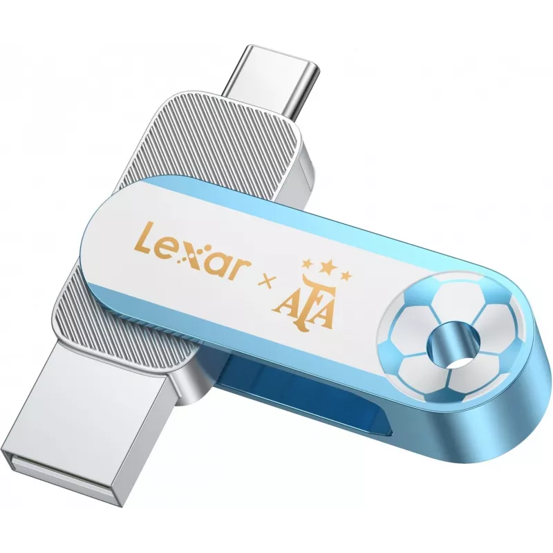 Lexar Dual D500 128GB USB-C/A 3.2 unidad flash 400/360MB/s blanco