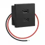 Shelly USB Charger Black - Cargador USB-A de montaje empotrado para Smart Home
