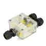 Synergy21 caja conector para cable exterior IP68 3 puertos transparente