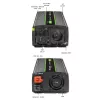Qoltec Monolith 2000 MS Wave inversor de tensión 12V a 230V 1000/2000W USB