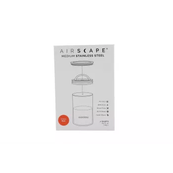 Airscape® lata de conservación de café de acero inoxidable mediana, rojo señal mate