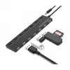 Conceptronic hub USB 2.0 de 7 puertos con fuente de alimentación - negro (HUBBIES08BP)