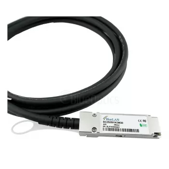 BlueOptics Networks 10312 compatible BlueLAN cable direct attach de cobre QSFP+, 40GBASE-CR4, 1m, 30AWG, pasivo