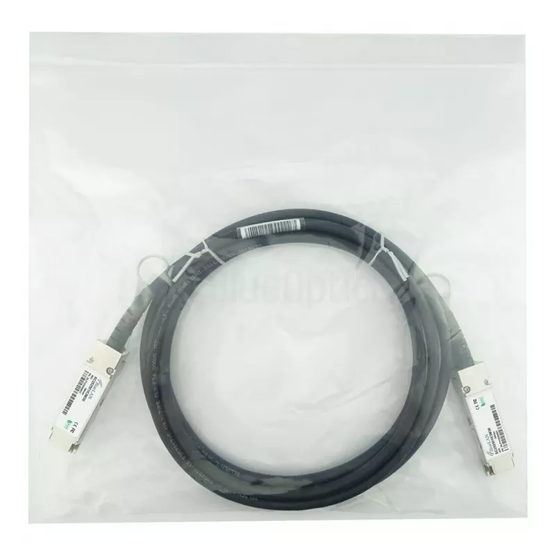 BlueOptics Networks 10313 compatible BlueLAN DAC QSFP+ 40GBASE-CR4 cable direct attach pasivo, 3m (10313-BL)