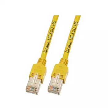 EFB-Elektronik cable de parcheo RJ45 Cat.5e SF/UTP LSZH Draka UC300 TM11 amarillo 1,5m