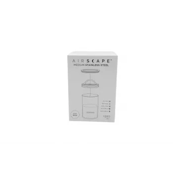 Airscape® recipiente aromático de acero inoxidable mediano, blanco mate