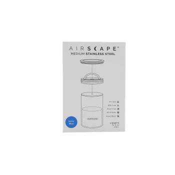 Airscape® recipiente aromático de acero inoxidable mediano, azul mate